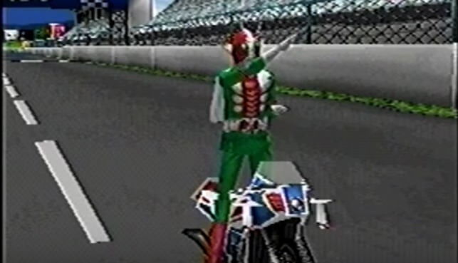 仮面ライダーTHE バイクレース変身ポーズ