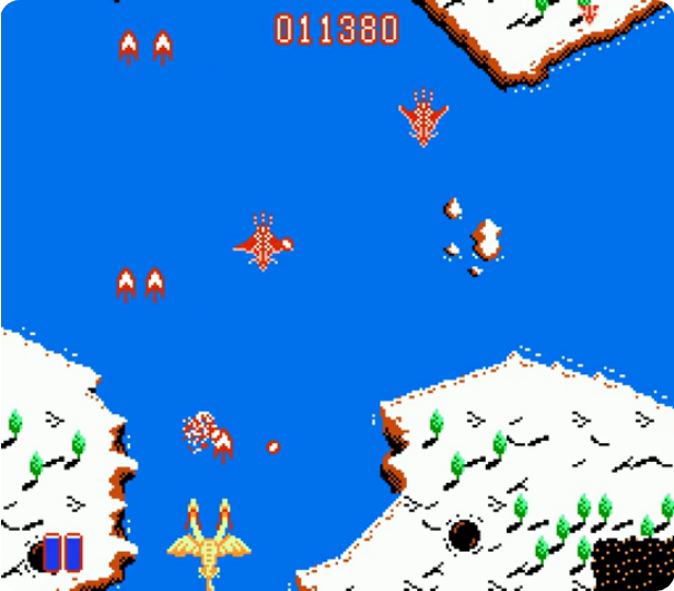 ドラゴンスピリット新たなる伝説プレイ画面